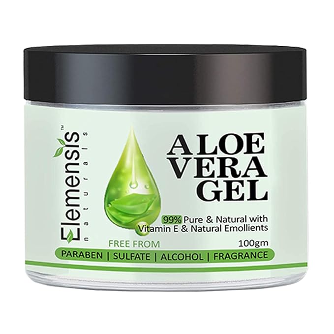 Elemensis Naturals 99% Pure Aloe Vera Gel for face, Multipurpose Beauty Gel for Skin and Hair for Women & Men, (200gm)
