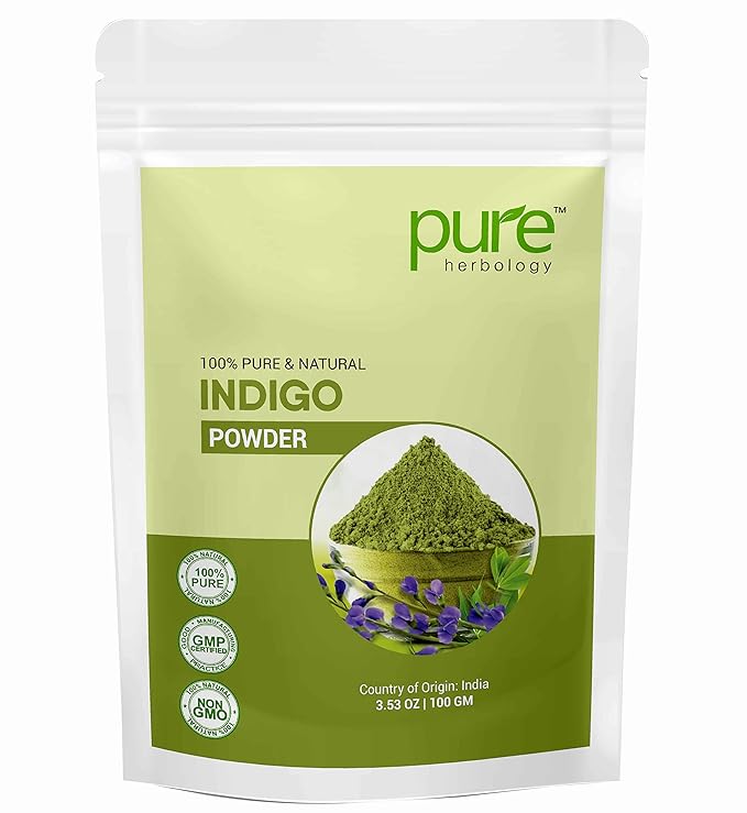 Pure Herbology Pure & Natural Indian Indigo Powder for Hair Care & Hair Growth