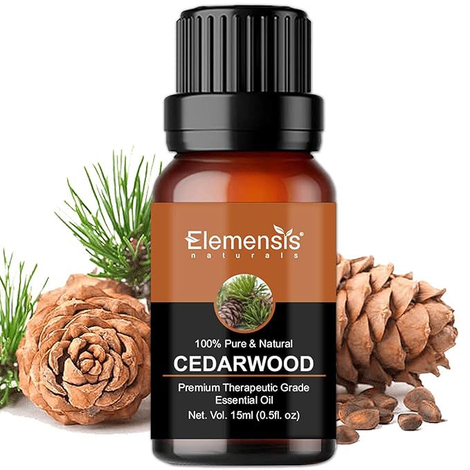 Elemensis Naturals Pure & Natural Cedarwood Essential Oil for Undiluted for Skin, Hair and Aromatherapy