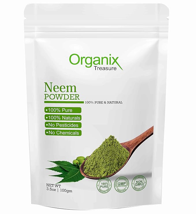 Organix Treasure Pure & Natural Pimple-free Clear Skin, silky hair Neem Leaves Powder.