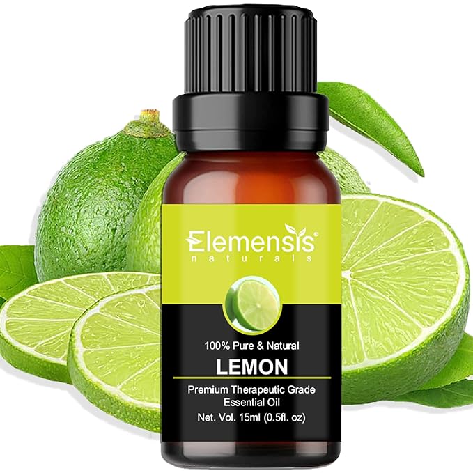 Elemensis Naturals Lemon Essential Oil Pure & Natural Undiluted Therapeutic Grade for Skin Pigmentation, Face, Hair, Aromatherapy and Massage