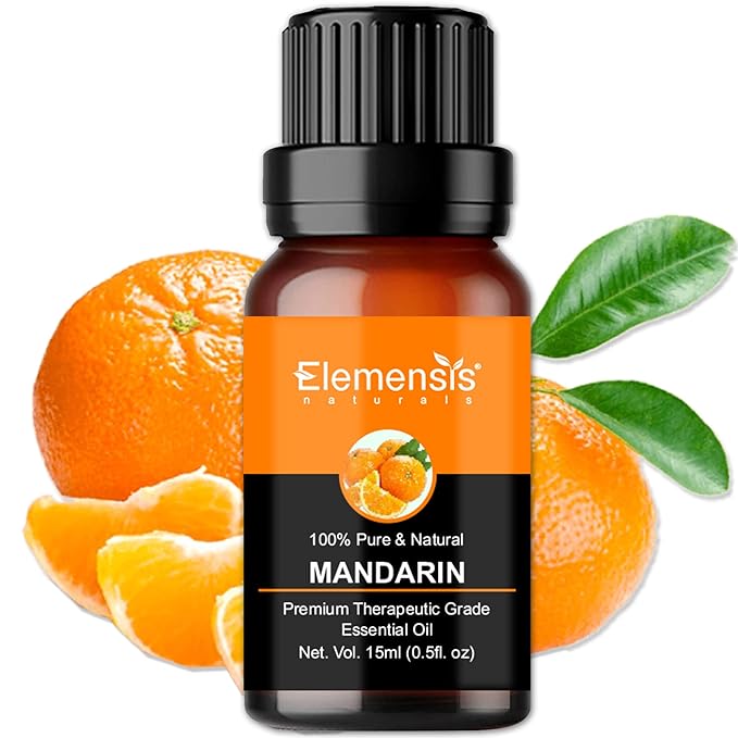 Elemensis Naturals Pure & Natural Mandarin Essential Oil for Improves Skin Tone & Adds Shine To Hair, Cruelty Free