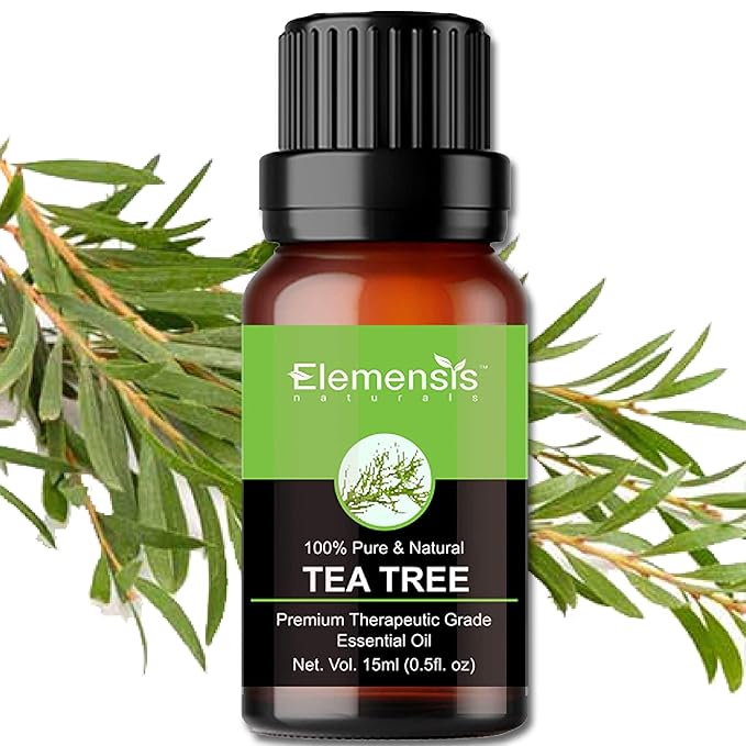 Elemensis Naturals Tea Tree Essential oil for Skin, Hair, Face, Acne Care, 100% Pure, Natural and Undiluted Therapeutic Grade Tea Tree oil