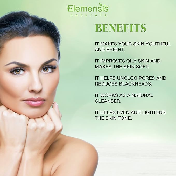 Elemensis Naturals Pure & Natural Orange Fruit Peel Powder for Glowing Skin, For Face Pack Skin Whitening, Acne & Pimple