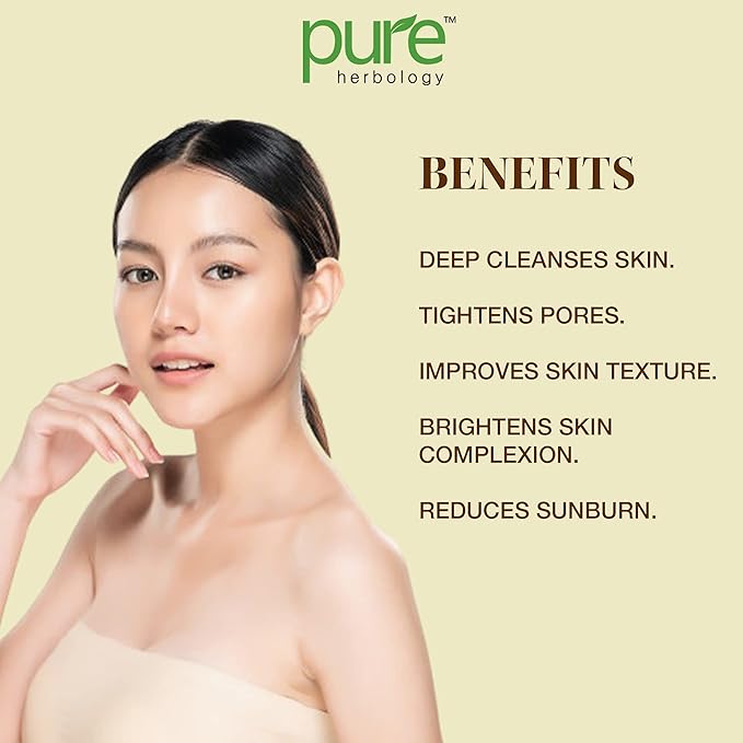 Pure Herbology Pure & Natural Sandalwood Powder for Face, Skin Whitening, Face mask and Facial, Skin Care, (100Gm)