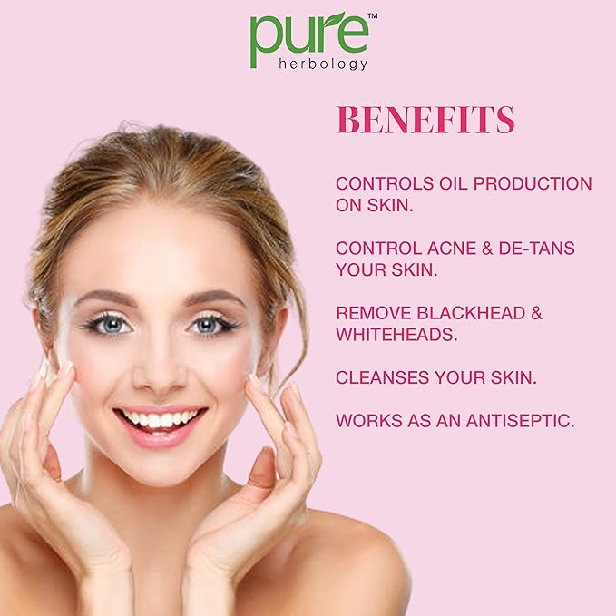 Pure Herbology Pure and Natural Double Filtered Rose Petal Powder For Skin, Face Pack Mask for Fairness, Tanning & Glowing Skin, 100gm