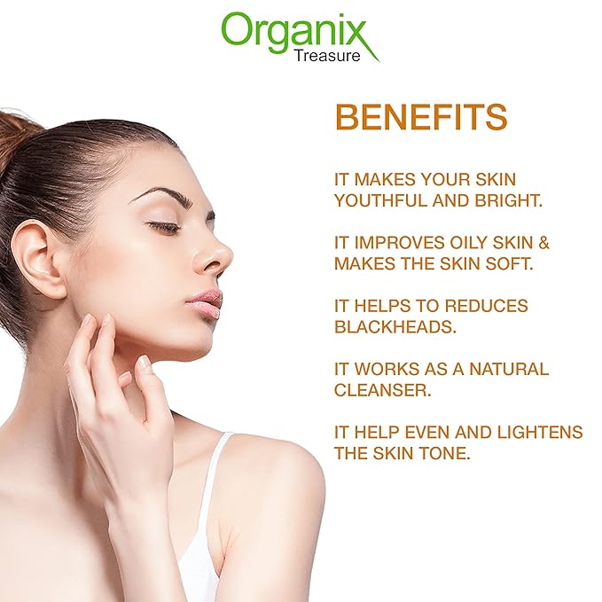 Organix Treasure Pure & Natural Orange Fruit Peel Powder for Face care and Skin Whitening (Pack Of 1, 100gm)