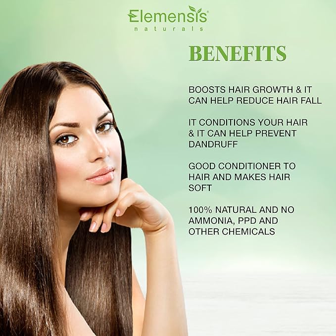 Elemensis Naturals Pure & Natural Indian Indigo Powder for Healthy and Strong Hair and Hair fall Control Repairs damaged hair Care & Hair Growth