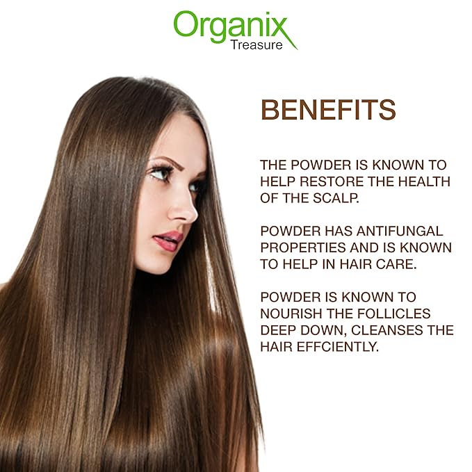 Organix Treasure Pure & Natural Shikakai Powder for Natural and Chemical Free Hair.