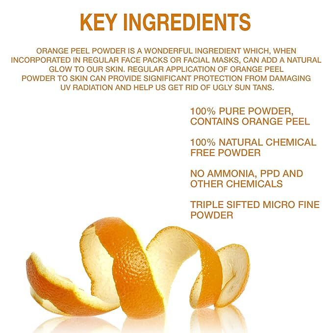 Organix Treasure Pure & Natural Orange Fruit Peel Powder for Face care and Skin Whitening (Pack Of 1, 100gm)