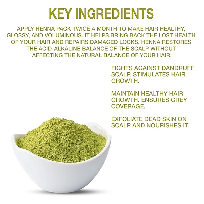 Organix Treasure Pure & Natural Henna powder for Healthy and Strong Hair, Hair fall Control, Repairs damaged hair.