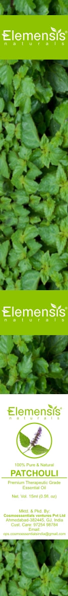 Elemensis Naturals Pure & Natural Patchouli Essential Oil for Undiluted Therapeutic grade for Skin Care, Hair Care, Relief from Stress & Anxiety and Aromatherapy