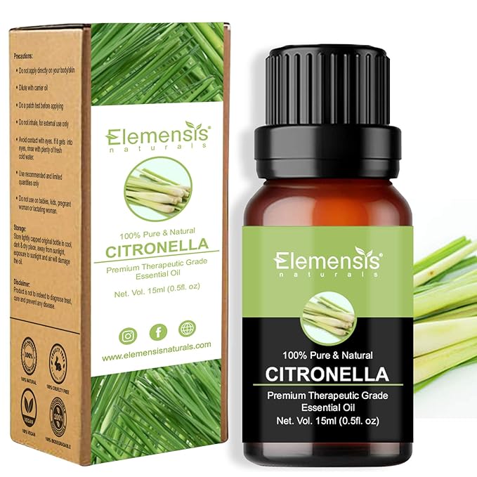 Elemensis Naturals Pure & Natural Basil, Bergamot, Cedarwood, Cinnamon, Frankincense, ylang ylang, Eucalyptus, Mandarin, Lemon, Patchouli, Rose, citronella essential oil, (Combo Pack of 12)